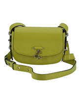 Bolsa de ombro pequena de couro amarelo-lima Jimmy Choo